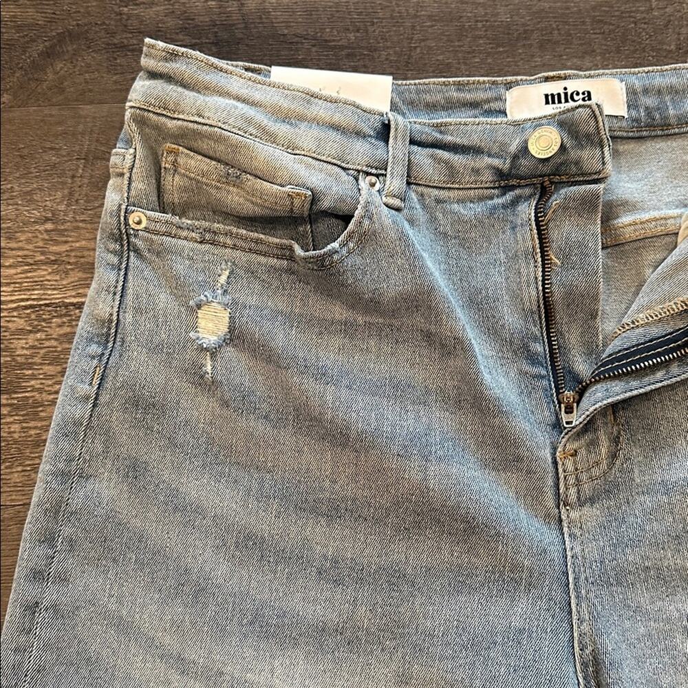 Mica 14W High-Rise Electric Blue Light Wash Denim Ankle Wide-Leg Jean‎ - Picture 7 of 10